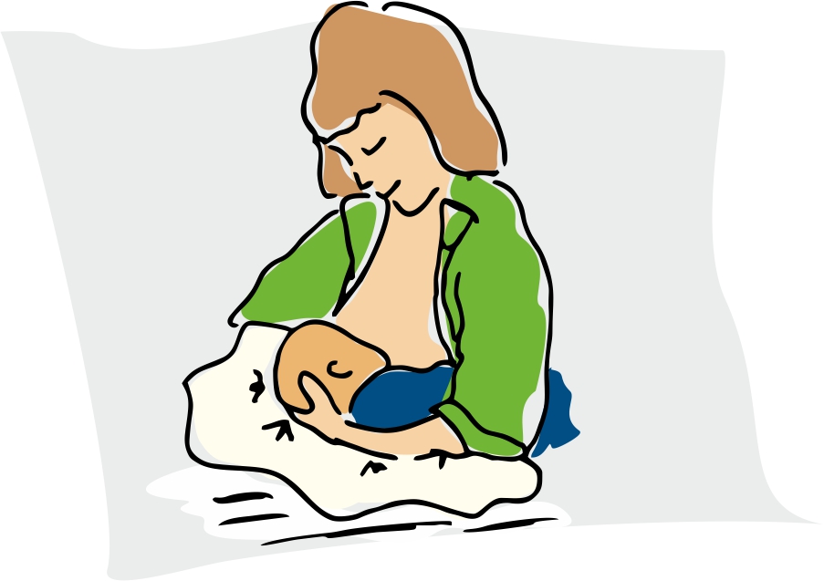 Skizze Frau stillt
